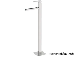 QUBIKA CASCATA - Floor standing single handle washbasin mixer _ Remer Rubinetterie