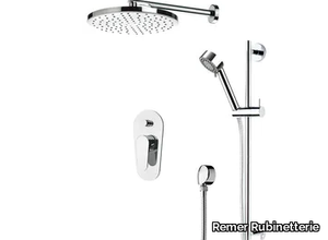 CLASS LINE - Shower wallbar with hand shower with mixer tap with overhead shower _ Remer Rubinetterie