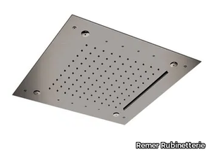 INOX DESIGN - LED ceiling mounted stainless steel overhead shower _ Remer Rubinetterie