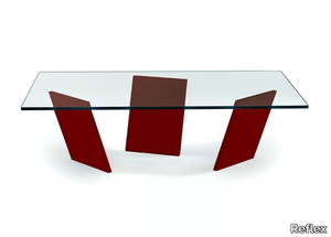 TANGO - Rectangular glass coffee table _ Reflex