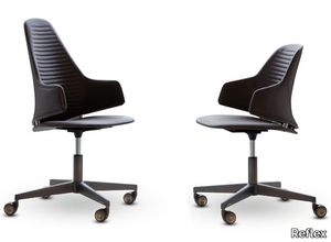 VELA - Height-adjustable leather office chair _ Reflex