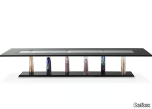 NAUTILUS SPECIAL - Rectangular glass dining table _ Reflex