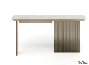 MONOLITE - Rectangular writing desk with glass legs _ Reflex