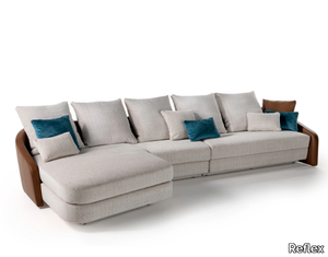 STRATUM - Fabric sofa with chaise longue _ Reflex