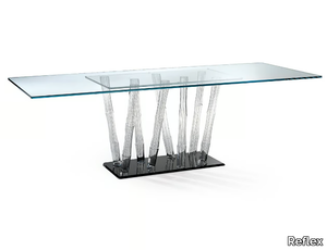 BAMBOO - Glass dining table _ Reflex