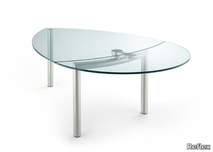 POLICLETO - Extending glass dining table _ Reflex