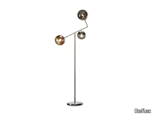 BULLES XL - LED adjustable Borosilicate glass floor lamp _ Reflex