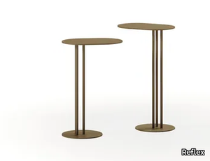 LUNA - Oval metal side table _ Reflex