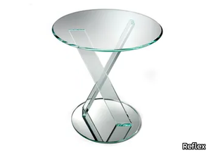 MISTER X - Round glass coffee table _ Reflex