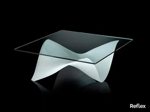 GAUDÌ - Square glass coffee table _ Reflex