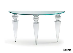 GRAN CANAL - Demilune glass console table _ Reflex