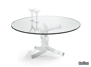 TORSADES - Round glass coffee table _ Reflex