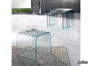 5000 & 5008 - Rectangular glass high side table _ Reflex