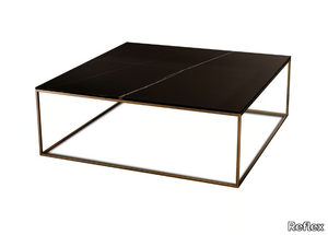 KUBO - Square Marble glass coffee table _ Reflex