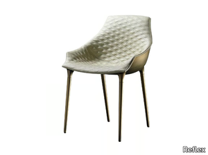 MILADY - Upholstered leather chair with armrests _ Reflex