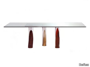 NAUTILUS - Rectangular glass dining table _ Reflex