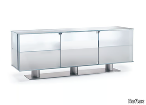 ONIS - Wood and glass sideboard with drawers _ Reflex