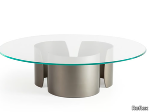 PETALO 40 - Low round glass coffee table _ Reflex