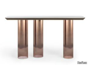 SIGNORE DEGLI ANELLI - Rectangular Borosilicate glass console table _ Reflex