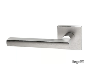 ATENE - Stainless steel door handle on rose _ Reguitti