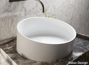 ESTRO - Countertop round composite material washbasin _ Relax Design