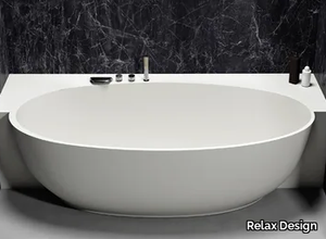 OVO TUB - Semi-inset oval Luxolid® bathtub _ Relax Design