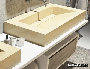 BIG-L SLOP - Countertop rectangular Luxolid® washbasin _ Relax Design