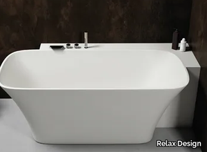 SVASE - Semi-inset rectangular Luxolid® bathtub _ Relax Design