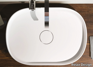 LINFA SLIM - Countertop oval Luxolid® washbasin _ Relax Design