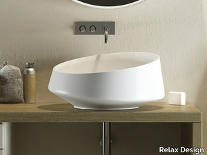 MARECHIARO - Countertop round composite material washbasin _ Relax Design