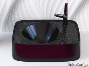 PEBBLE - Countertop single Luxolid® washbasin _ Relax Design