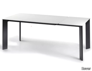 COMFORTABLE - Extending aluminium and HPL garden table _ Rever