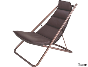 FOLD - Recliner fabric and stainless steel deck chair _ Rever