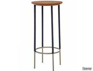 PIETRASANTA - Wooden and steel with rope high side table _ Rever