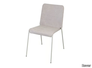 TESSA - Upholstered stackable Batyline® and steel garden chair _ Rever