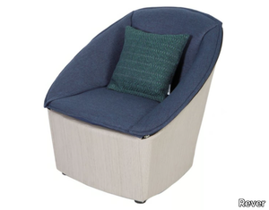 DUVET - Upholstered fabric and Batyline® garden armchair _ Rever