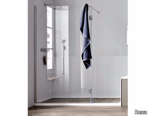 Corner Shower Enclosure-adjustable door - Corner Shower Enclosure with adjustable door _ Rexa