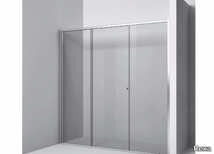 Chiusura con vetro fisso anta scorrevole - Niche Shower Enclosure with fixed screen and sliding door _ Rexa