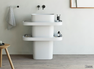 FONTE TOTEM - Freestanding Corian® washbasin _ Rexa