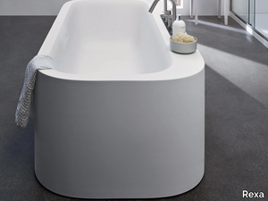 R1 OVAL - Freestanding oval Corian® bathtub _ Rexa