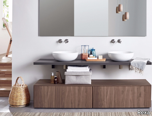 R1 - Sectional walnut vanity unit _ Rexa