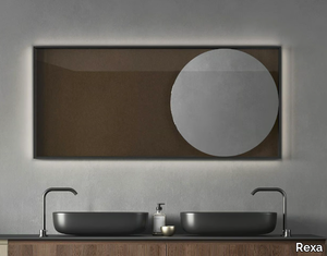 REFLEX - Wall-mounted framed round glass mirror _ Rexa