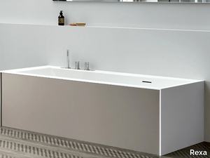 UNICO WITH PANELS - Rectangular Corian® bathtub _ Rexa