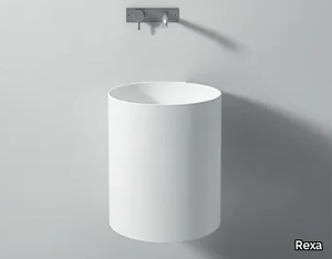 UNICO - Wall-mounted Corian® washbasin _ Rexa