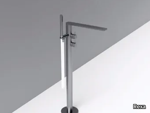 MAE - Floor standing stainless steel bathtub mixer with hand shower _ Rexa