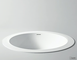 ROTONDA MAXI - Freestanding round built-in Corian® bathtub _ Rexa