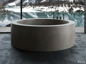 ROTONDA MAXI - Freestanding round Corian® bathtub _ Rexa