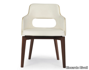 MARLÈNE 200H WOOD - Upholstered chair open back _ Riccardo Rivoli