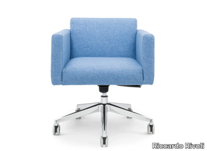 PANTAREI OFFICE - Swivel with 5-spoke base easy chair with castors _ Riccardo Rivoli