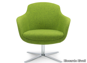 PRINCE FLAT STAR - Swivel armchair with 4-spoke base _ Riccardo Rivoli